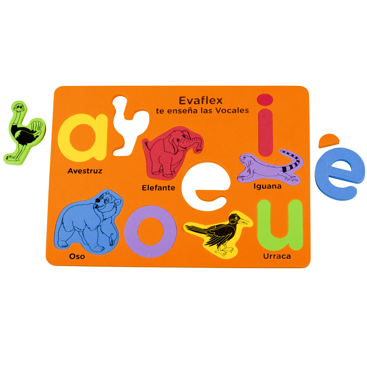 Rompecabezas Evaflex Foamy Vocales 20x28cm c/10 Piezas