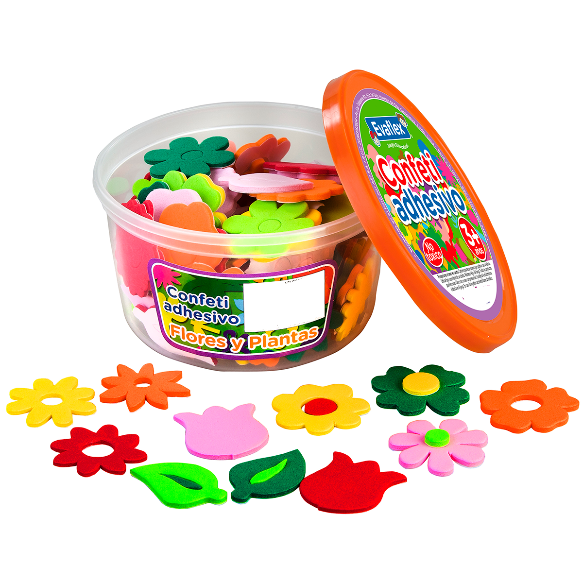 Evaflex Didactic Game Confetti W/adhesive Flowers Plant 125