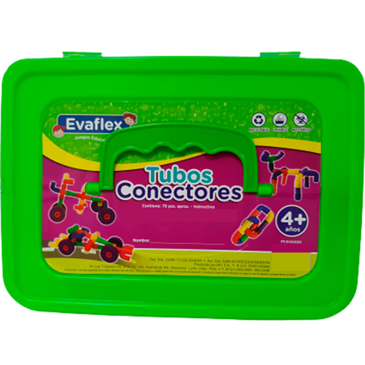 Evaflex Plastic Tubes Connectors Didactic Set C/79 Pieces