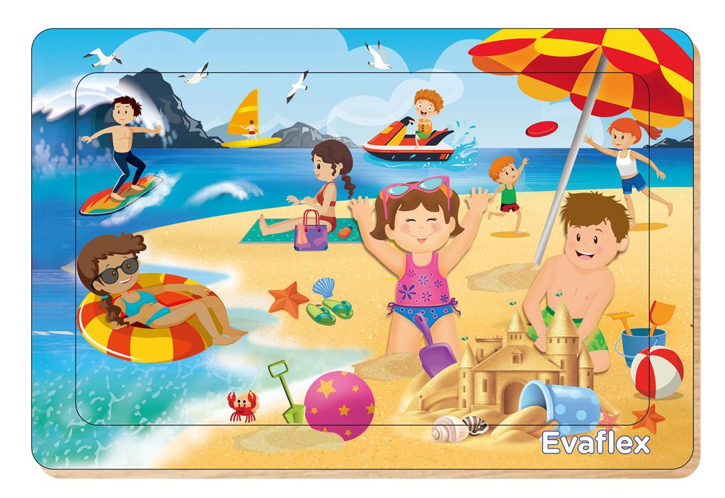 Evaflex Sand Castle Wooden Puzzle C/20 Pieces 20x30cm