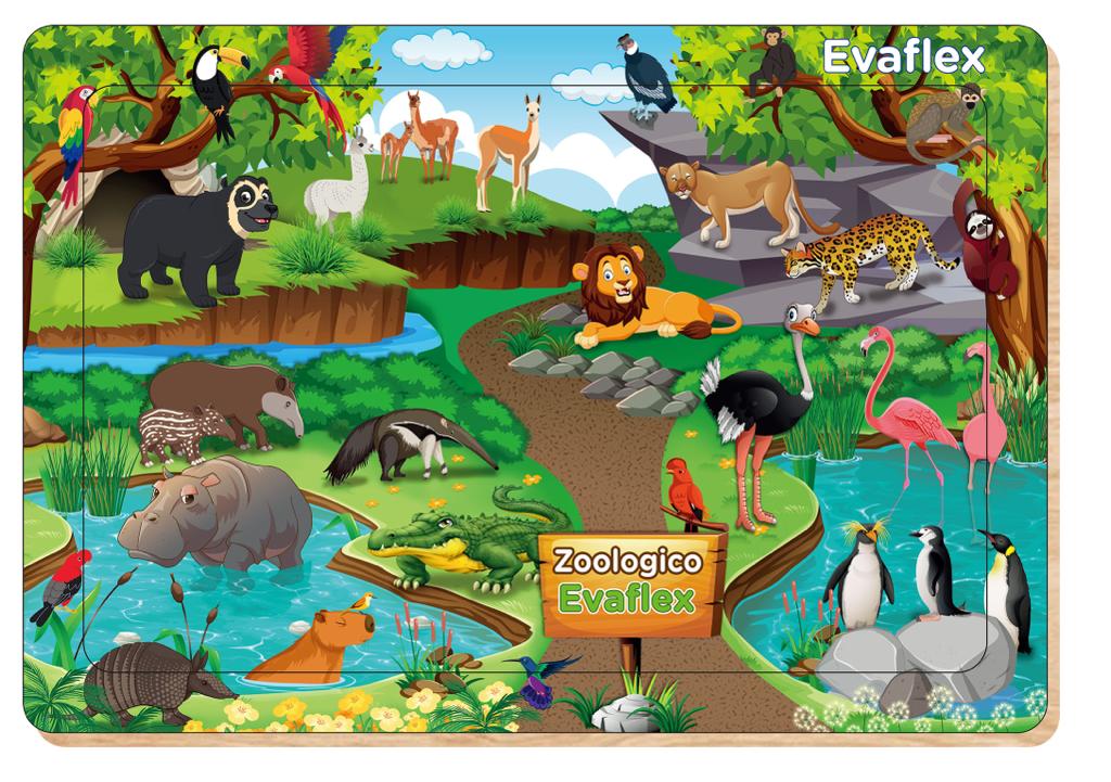 Evaflex Zoo Wooden Puzzle C/30 Pieces 24*34cm