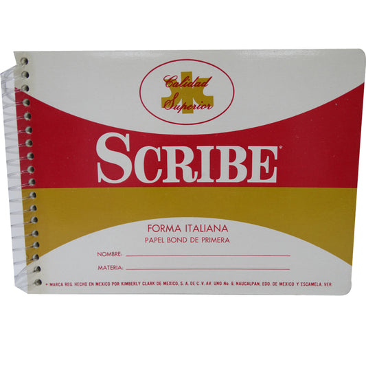Cuaderno Scribe Italiana Cuadro Grande Espiral Plastico 200 hojas