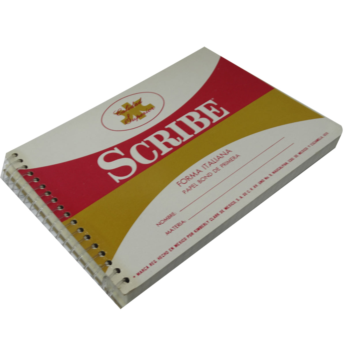 Italian Scribe Notebook Large Square Plastic Spiral 200 sheets