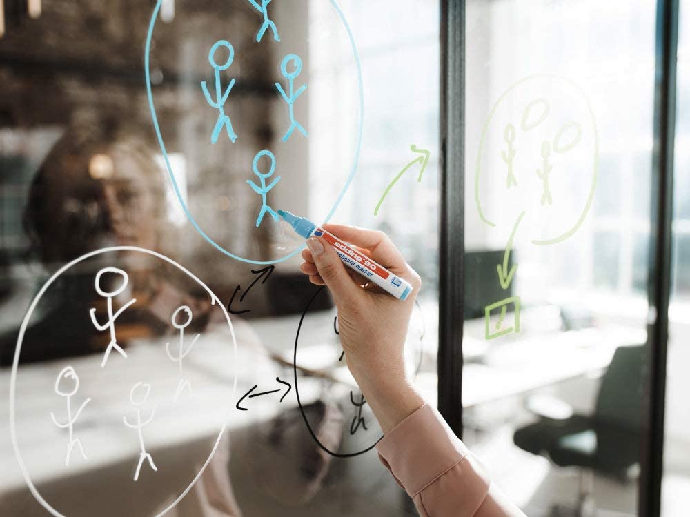 Marcador Edding E90 Cristal P.redonda 2-3mm Estuche C/5 Surt