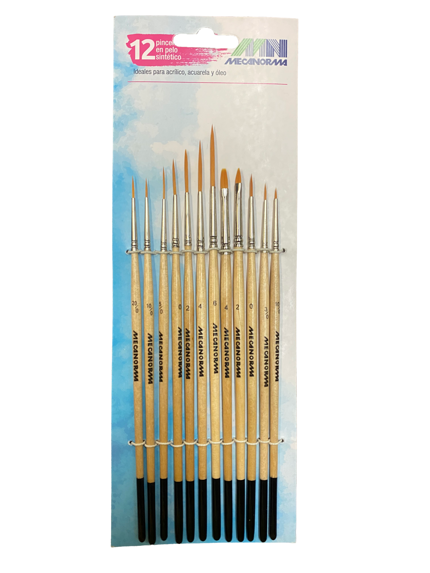 Pinceles Sinteticos Mecanorma Delineador Bl C/12 Surt