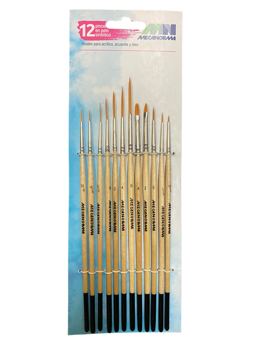 Pinceles Sinteticos Mecanorma Delineador Bl C/12 Surt