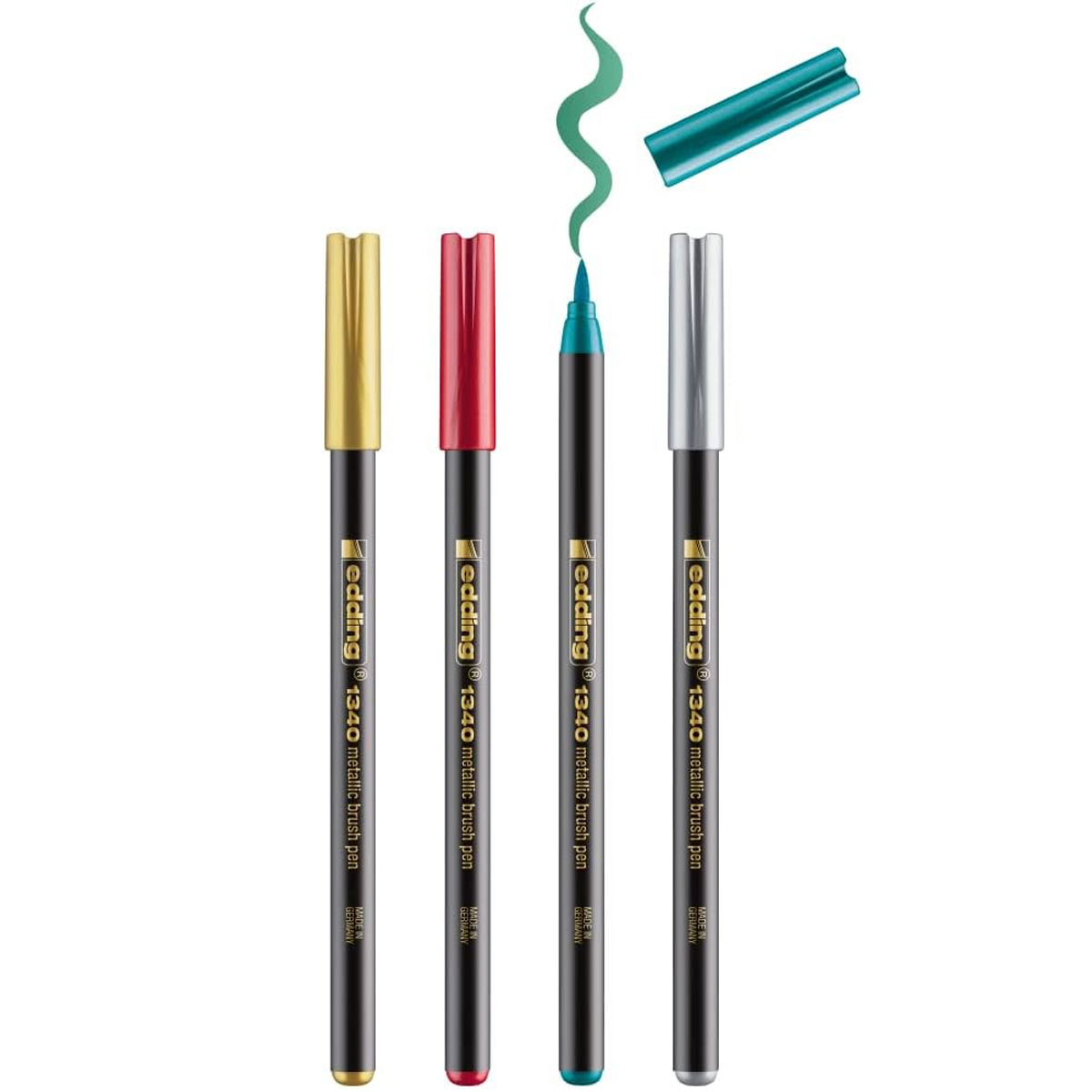 Rotulador Edding 1340-6 Metalico Brushpen P.pincel Flex C/6pza