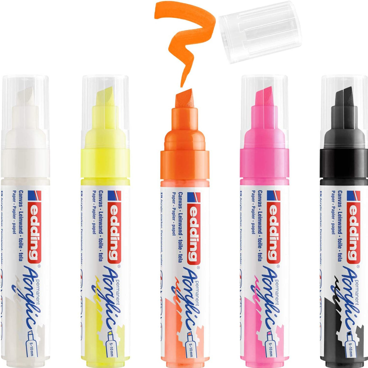 Marcadores Edding 5000 Neon Acrilico 5-10mm Set C/5