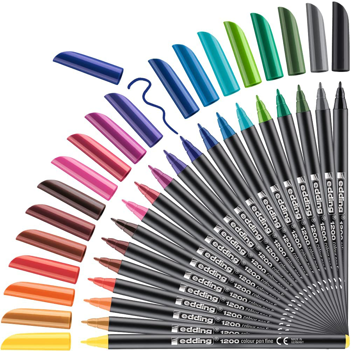 Edding 1200 Marker Pen 1mm Fiber Tip Metal Case C/20