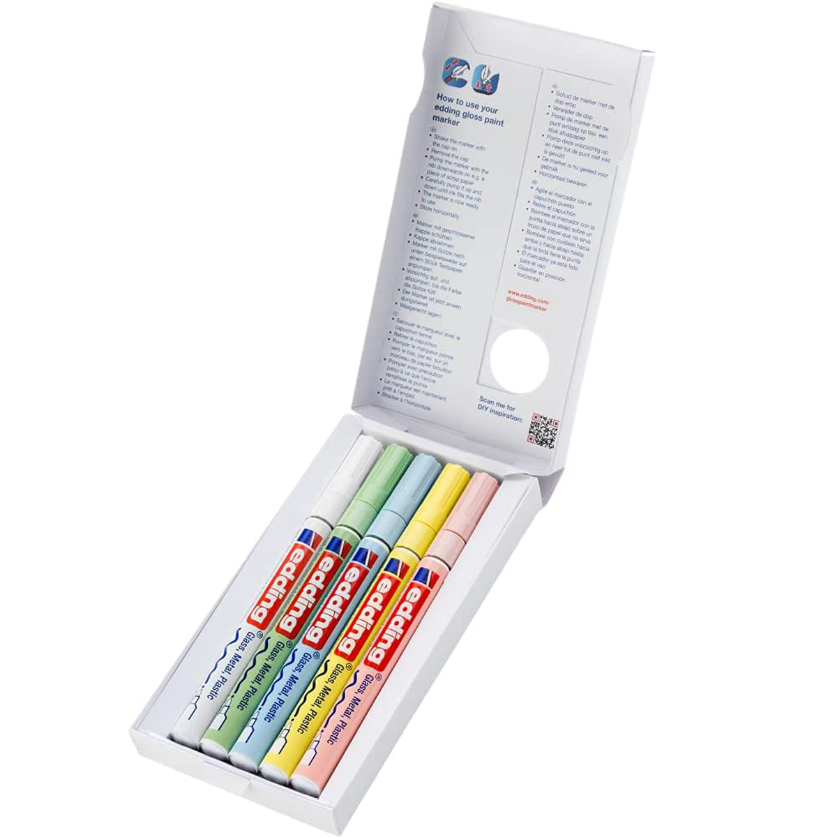 Marcador Edding 61e751 Pastel Punta Redonda 1-2mm Set C/5