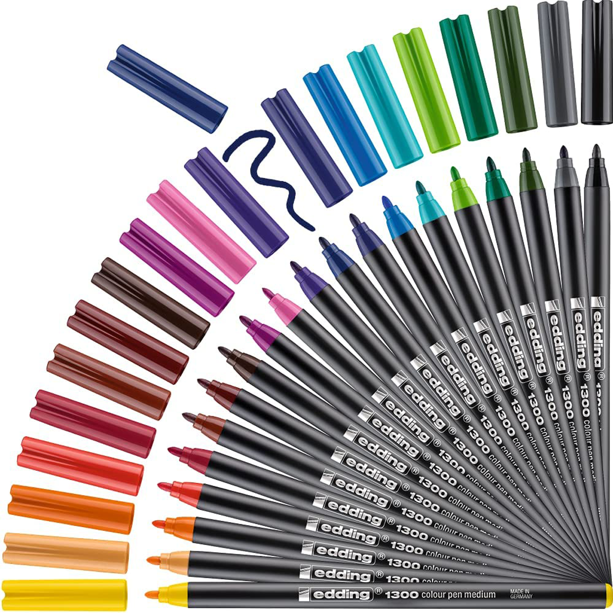 Edding E-1300 Marker Pen Flexible Brush Tip 2mm Metal Case C/20