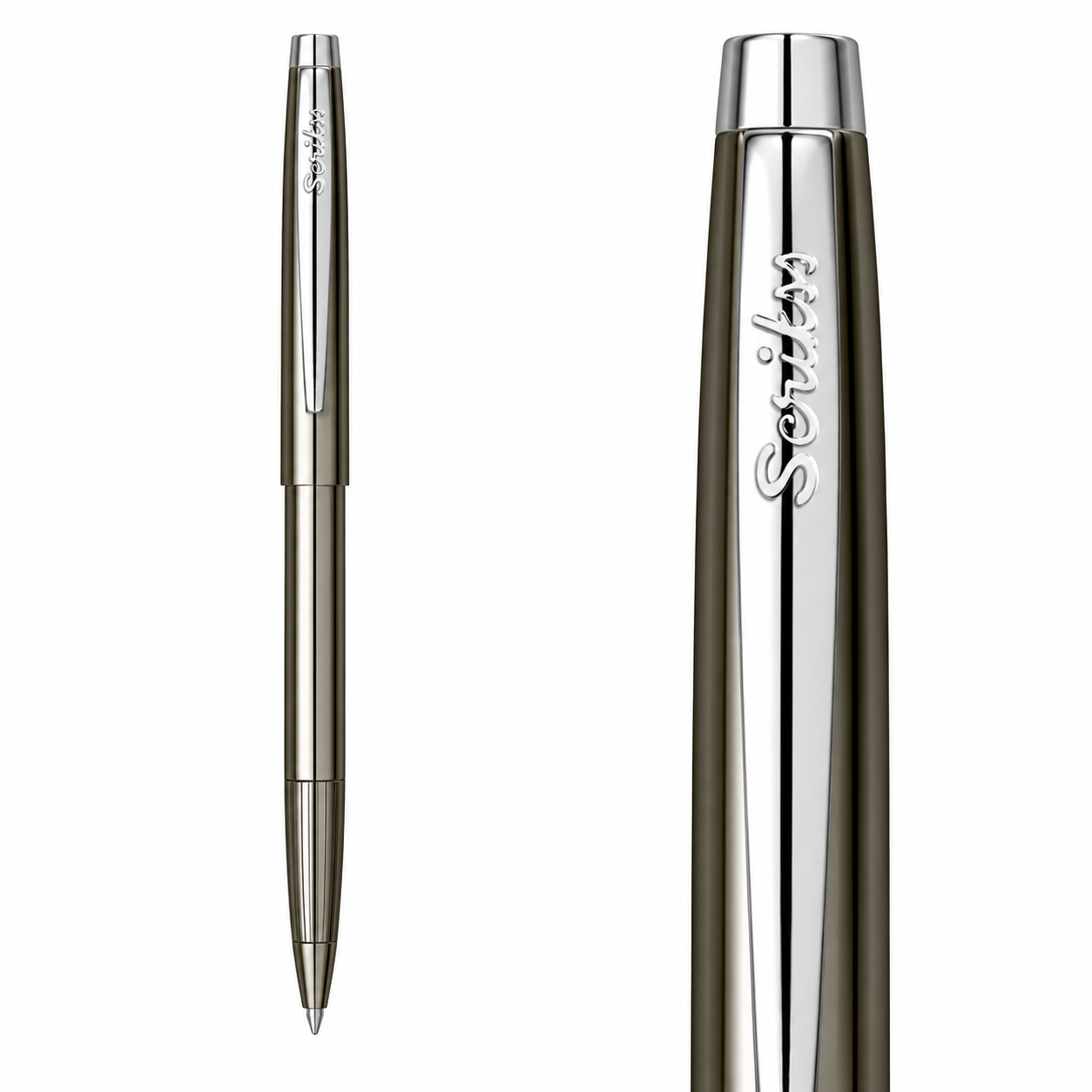 Bolígrafo Scrikss 108 Chrome Metálico con Estuche