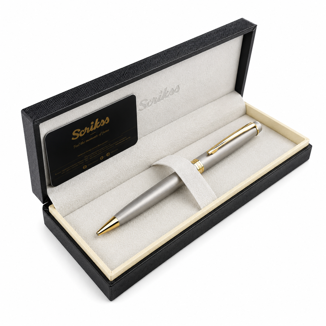 Boligrafo Scrikss Honour 38 Satinado Dorado Con Estuche