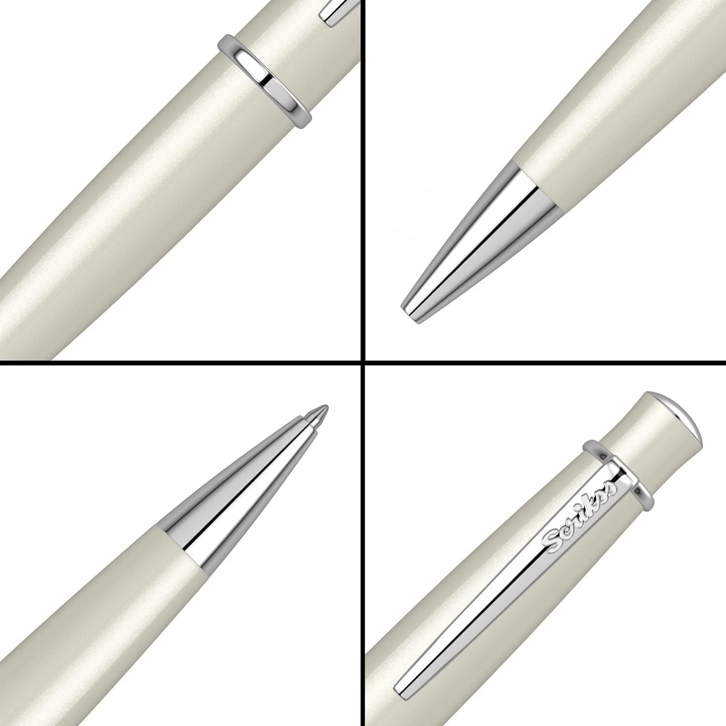 Boligrafo Scrikss 62 Chic Perla Metalico Tinta Negra
