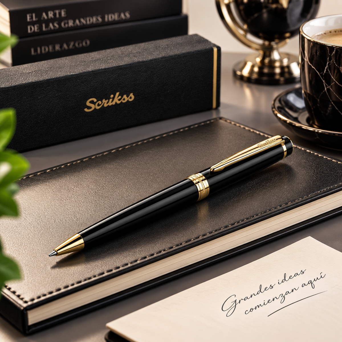 Bolígrafo Scrikss Honour 38 Negro Oro con Estuche