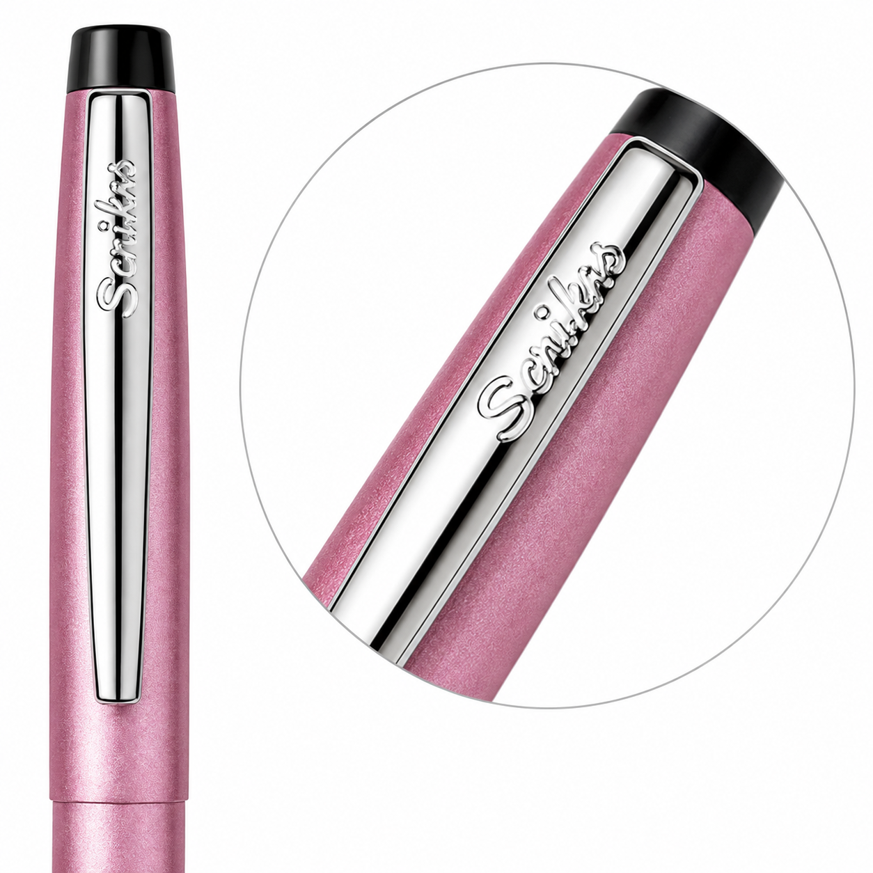Bolígrafo Scrikss 108 Rosa Metálico Tinta Negra