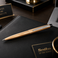 Bolígrafo Premium Metálico Scrikss 108 Gold Tinta Negra