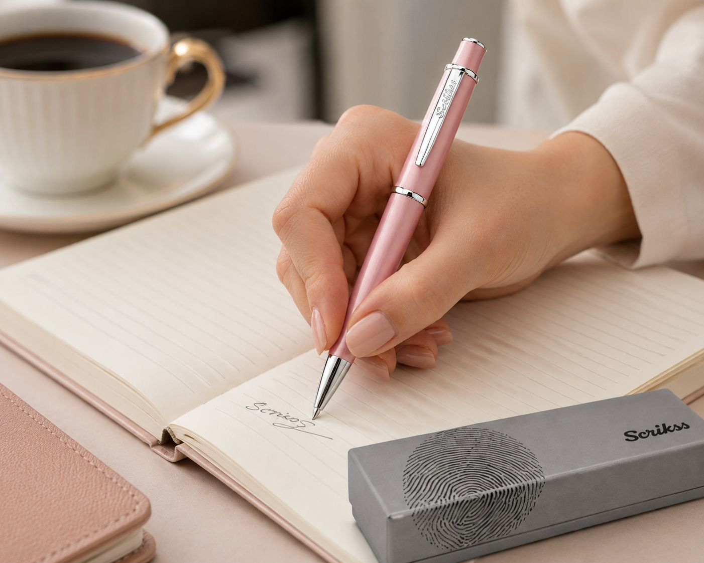 Boligrafo Scrikss 62 Chic Rosa Metalico Tinta Negra