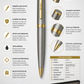 Boligrafo Scrikss Honour 38 Satinado Dorado Con Estuche