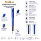 Pluma Fuente Scrikss Azul Linea Punto Blue Tinta Negro