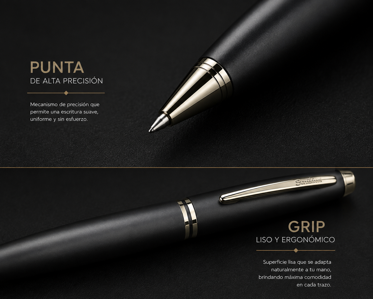 Boligrafo Scrikss Knight 88 Negro Mate Metalico