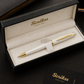 Bolígrafo Scrikss Noble 35 Blanco Perla Dorado con Estuche