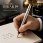 Pluma Fuente Scrikss Oskar 39 Cromo Dorado con Estuche