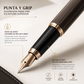 Pluma Fuente Scrikss Oskar 39 Café Oro Rosa con Estuche