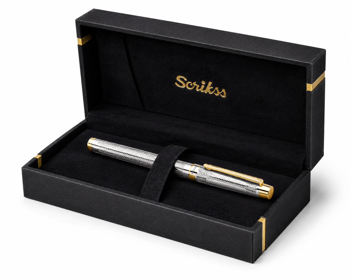 Bolígrafo Scrikss Venus 722W Cromo Oro con Estuche  Este es el nombre que usaría definitivamente.