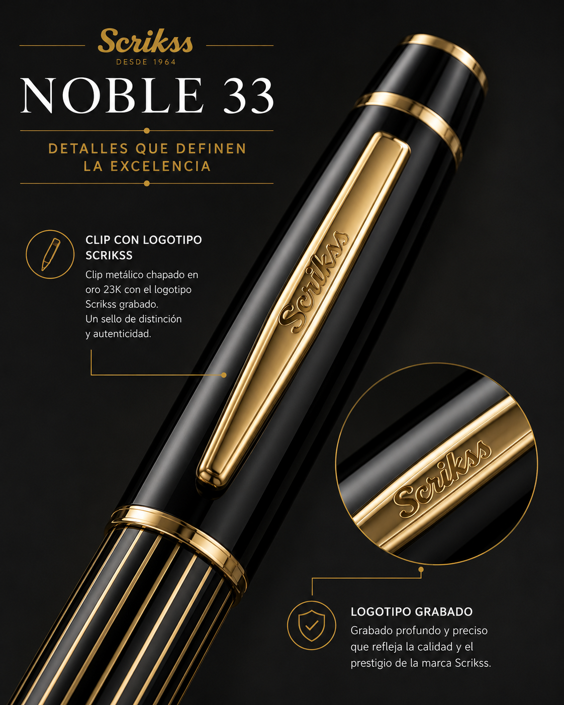Roller Scrikss Noble 35L Negro Oro