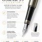 Pluma Fuente Scrikss Oscar 39 Titanium Metalica Estuche