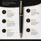 Bolígrafo Scrikss Noble 35 Negro Mate Dorado con Estuche