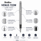 Pluma Fuente Scrikss Venus 722W Cromo con Estuche
