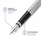 Pluma Fuente Scrikss Venus 722W Cromo con Estuche
