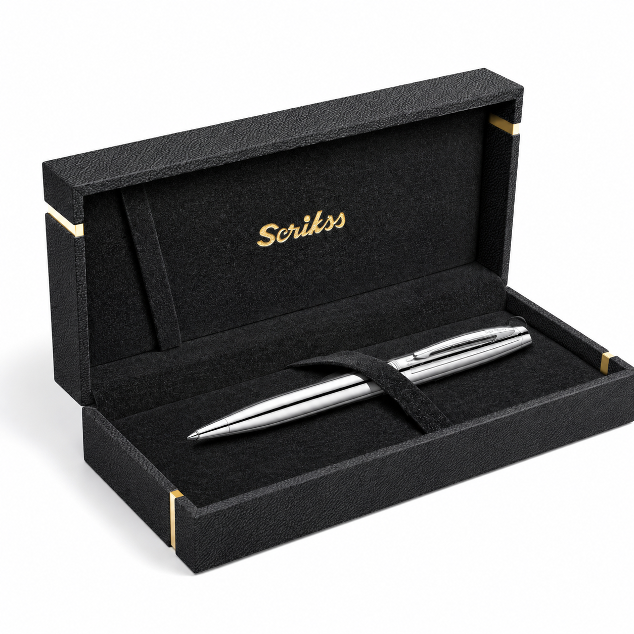 Boligrafo Scrikss Oskar 39 Cromo Metalico Estuche