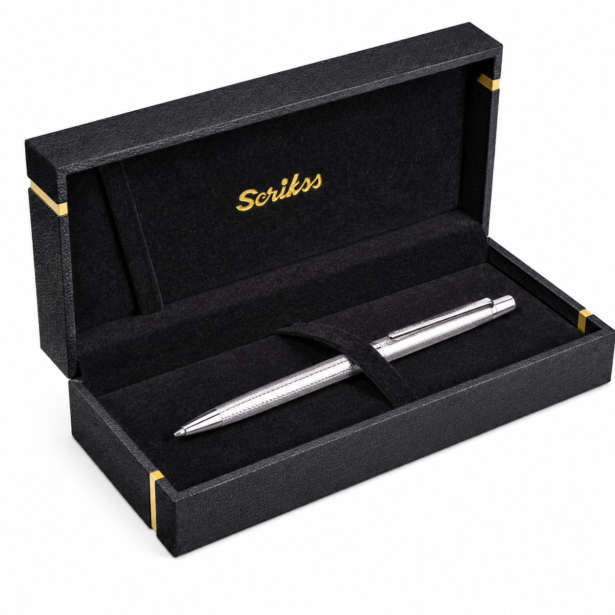 Bolígrafo Scrikss Venus 711 Chrome con Estuche