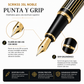 Pluma Fuente Scrikss Noble 35L Negro Oro con Estuche