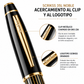 Pluma Fuente Scrikss Noble 35L Negro Oro con Estuche