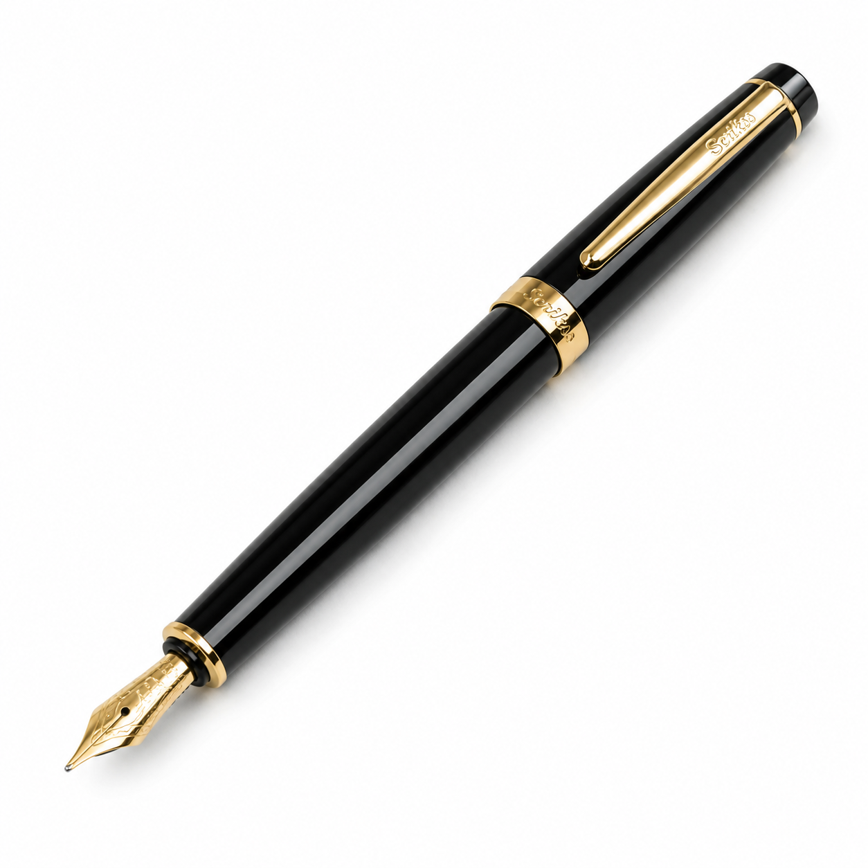 Pluma Fuente Scrikss 38 Honour Negro Oro Con Estuche
