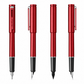 Pluma Fuente Scrikss Punto Roja Plumin Medio Tinta Negra