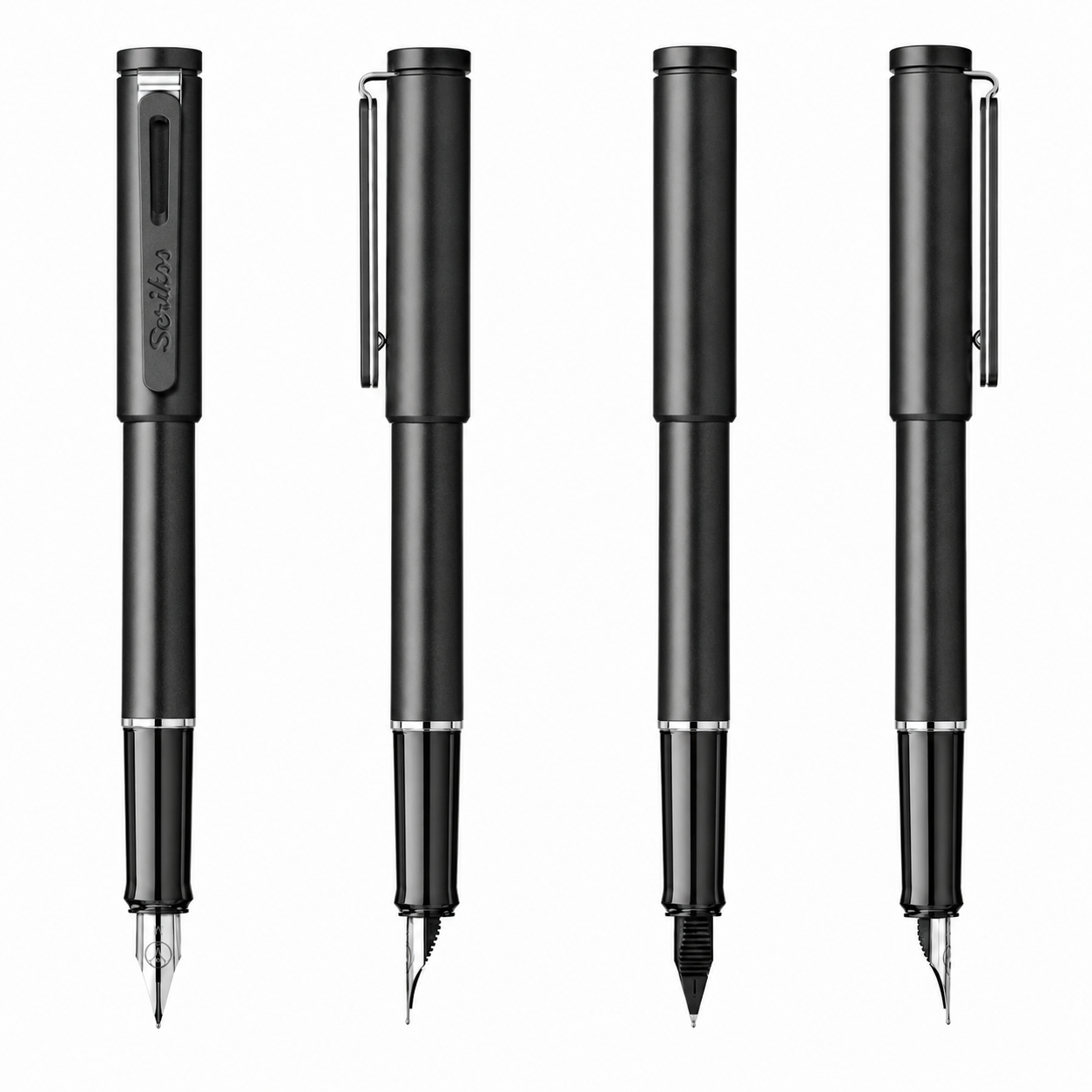 Pluma Fuente Scrikss Línea Punto Negra Tinta Negra