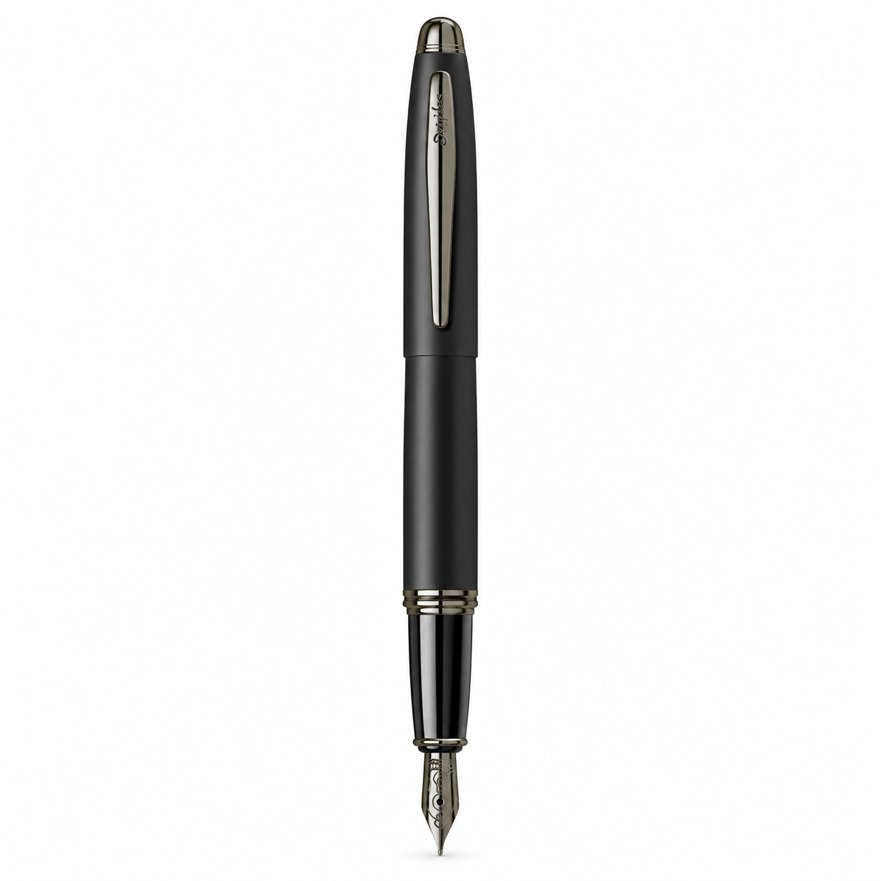 Pluma Fuente Scrikss 88 Knight Negro Mate Con Estuche