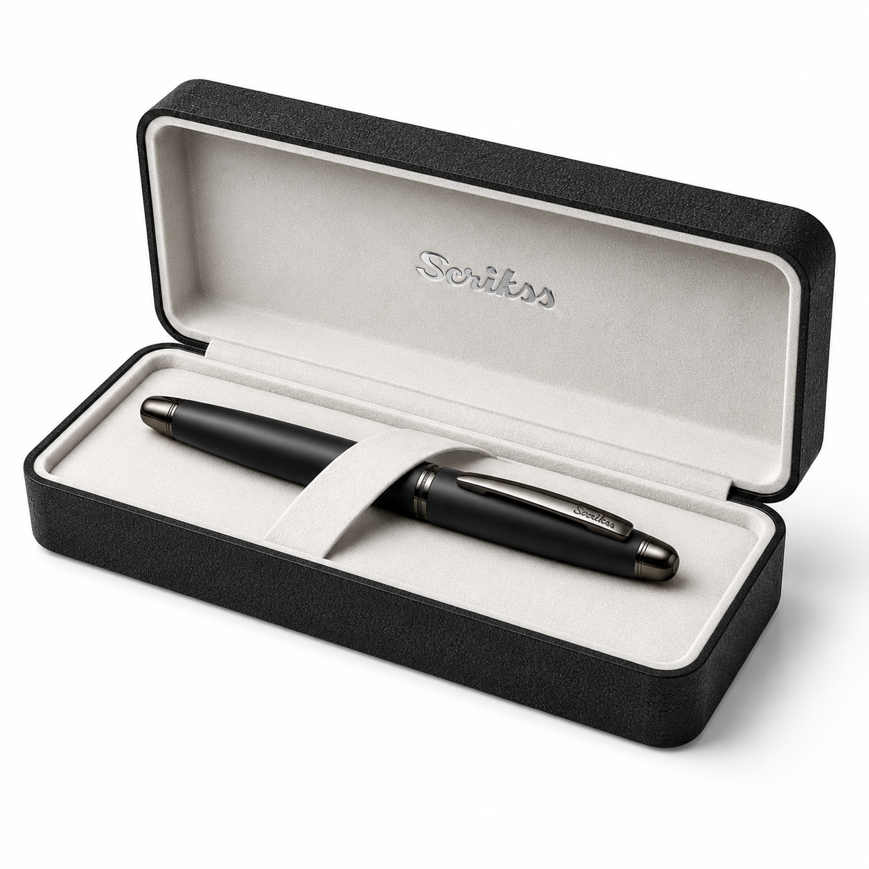 Pluma Fuente Scrikss 88 Knight Negro Mate Con Estuche