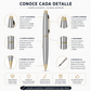 Boligrafo Scrikss 88 Knight Cromo Oro Metalico Con Estuche