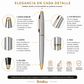 Pluma Fuente Scrikss 88 Knight Cromo Oro con Estuche