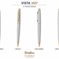 Bolígrafo Scrikss 35 Noble Cromo Oro con Estuche
