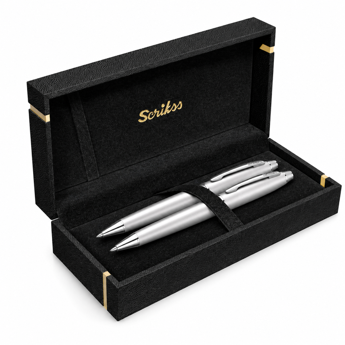 Juego Scrikss Noble 35 Bolígrafo Portaminas Cromo