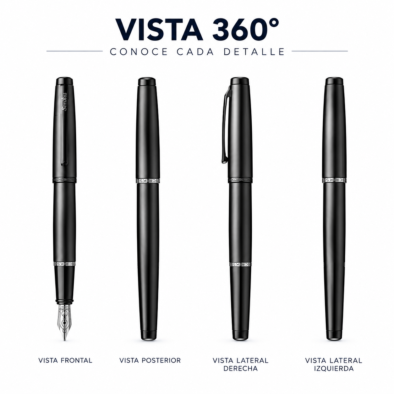 Pluma Fuente Scrikss 78 Metropolis Negro Mate