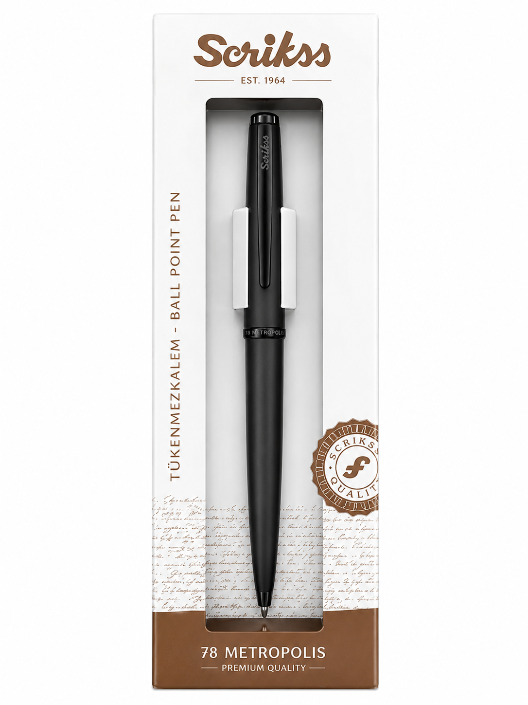 Bolígrafo Scrikss 78 Metropolis Negro Mate