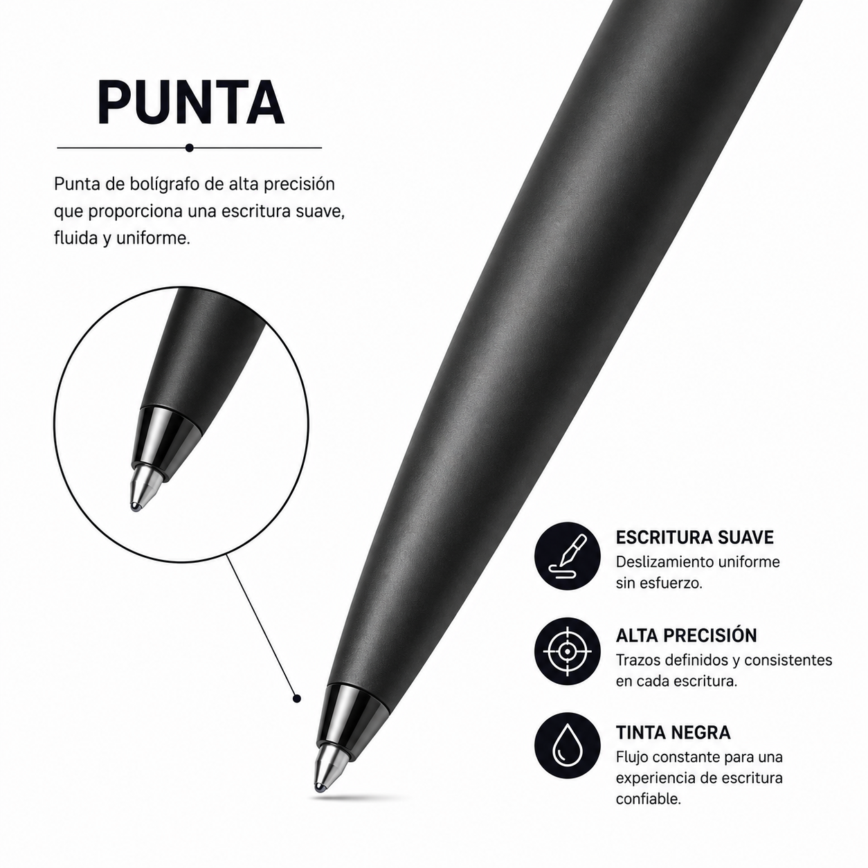 Bolígrafo Scrikss 78 Metropolis Negro Mate